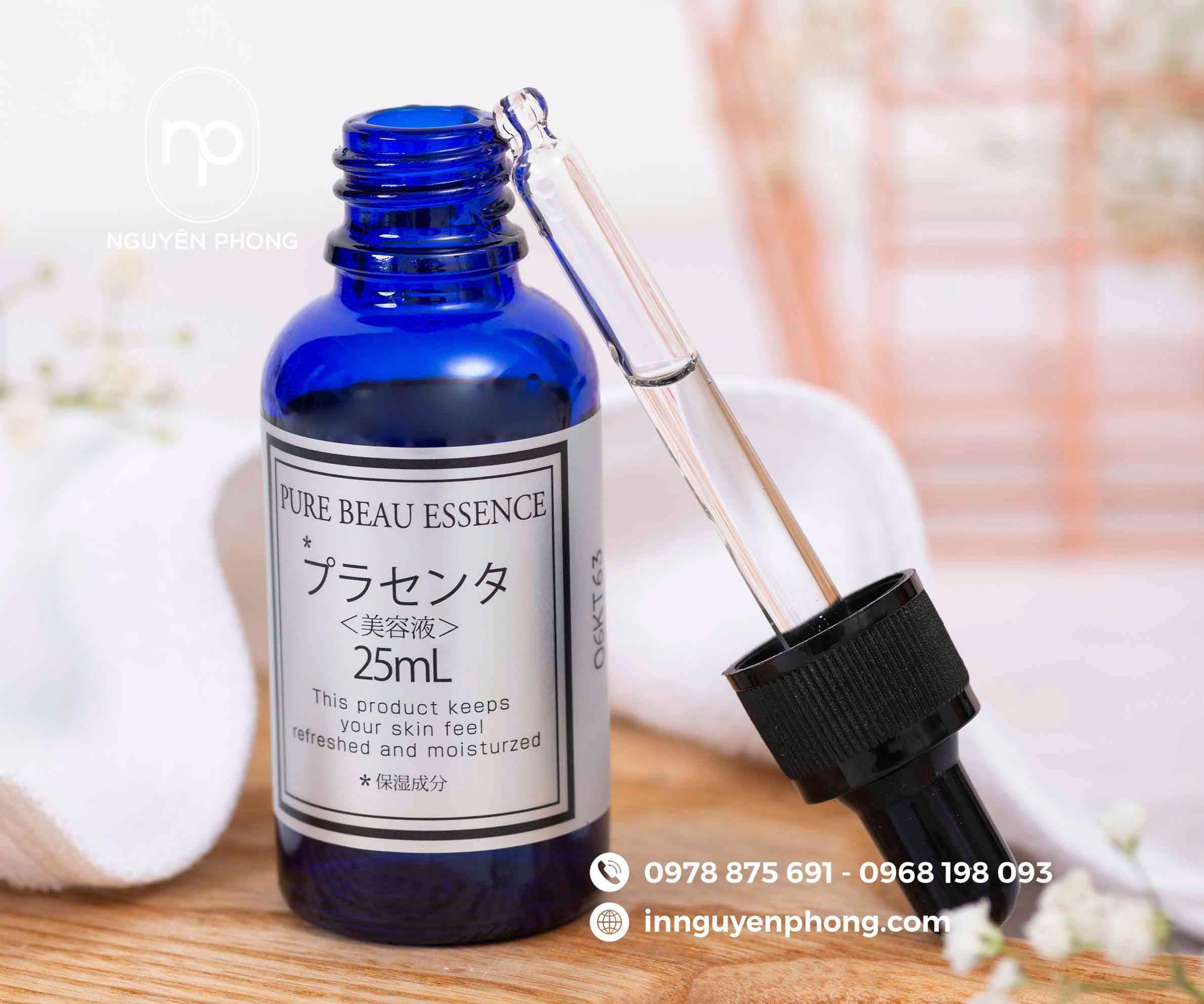 Tem nhãn dán trên lọ serum cao cấp